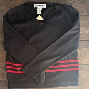 Sonia Rykiel Paris Black and Red Sweater